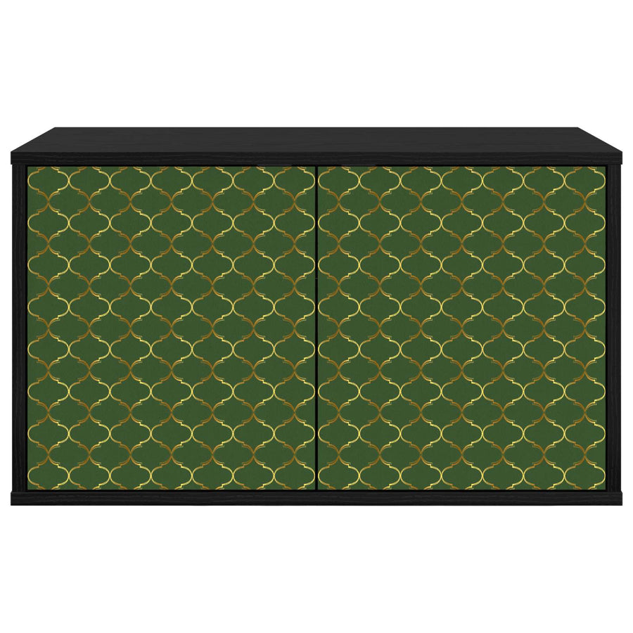 Wandgemonteerd tv-meubel GELEEN 69 x 33 x 40 cm Zwart eiken