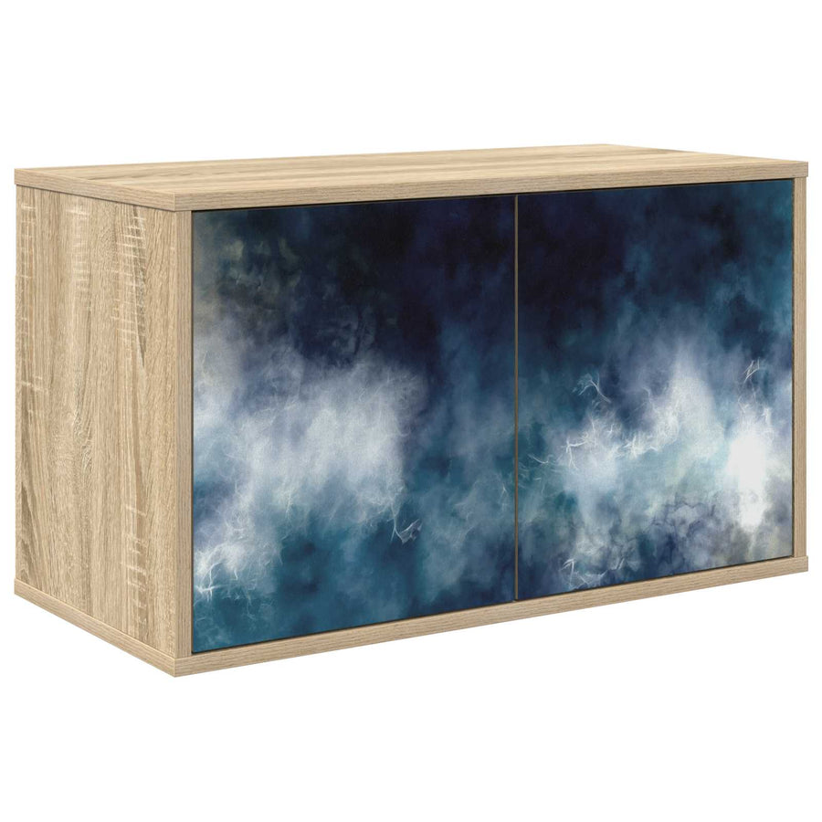 Wandgemonteerd tv-meubel RAALTE 69 x 33 x 40 cm Sonoma Eiken