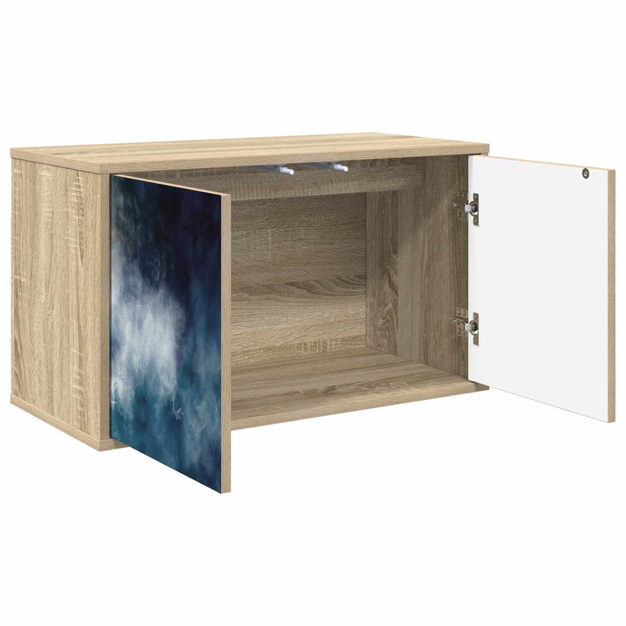 Wandgemonteerd tv-meubel RAALTE 69 x 33 x 40 cm Sonoma Eiken