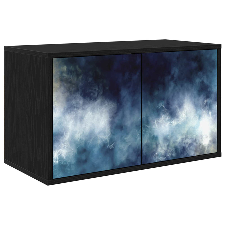 Wandgemonteerd tv-meubel RAALTE 69 x 33 x 40 cm Zwart eiken