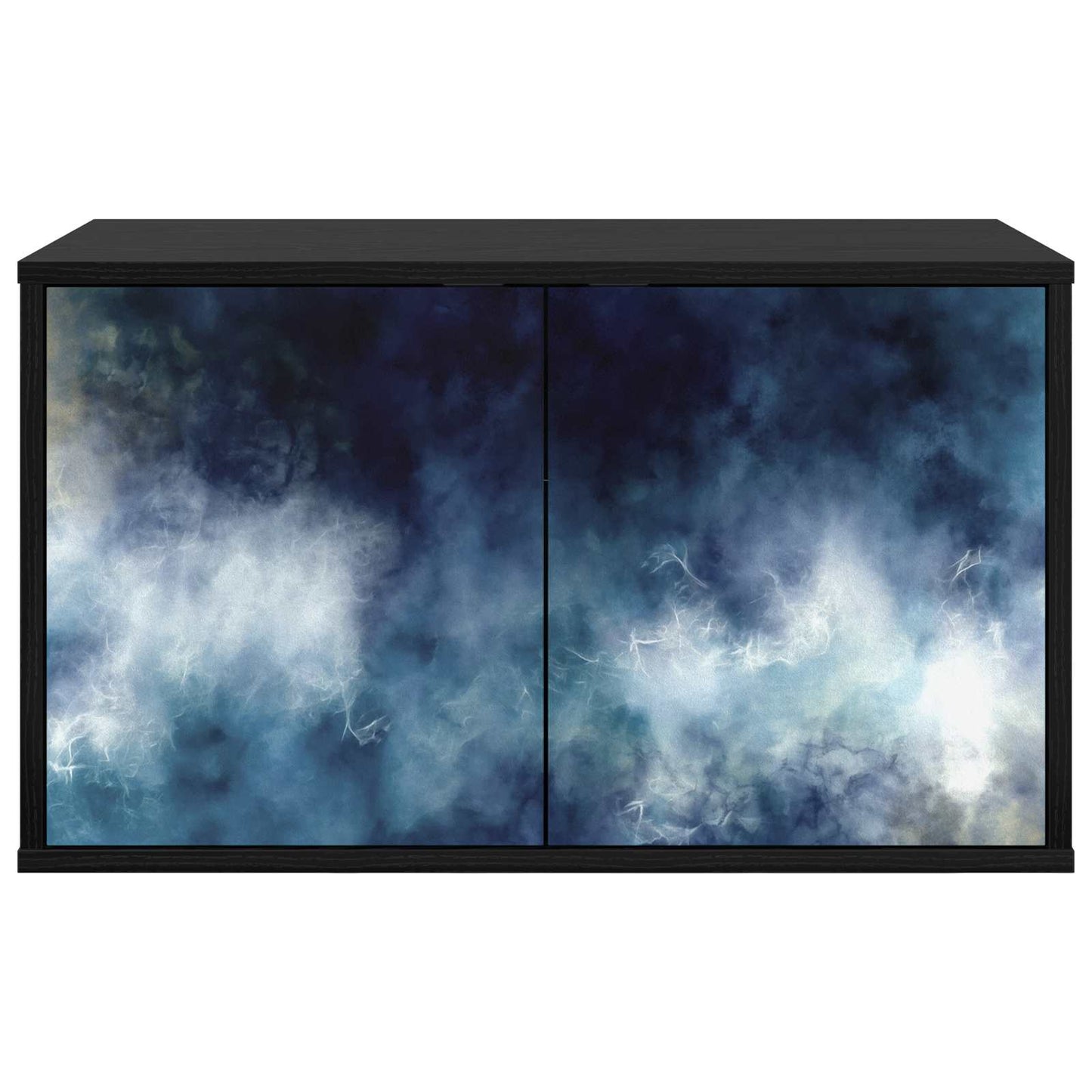 Wandgemonteerd tv-meubel RAALTE 69 x 33 x 40 cm Zwart eiken