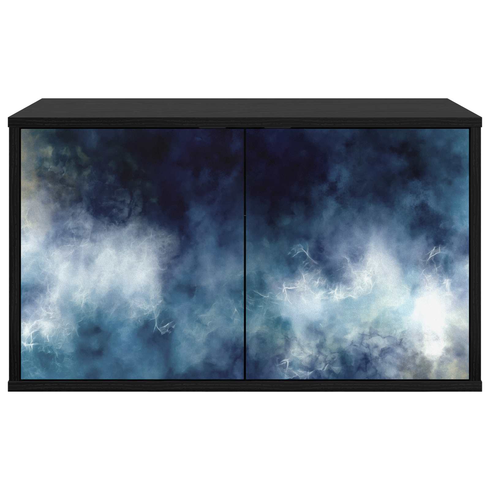 Wandgemonteerd tv-meubel RAALTE 69 x 33 x 40 cm Zwart eiken