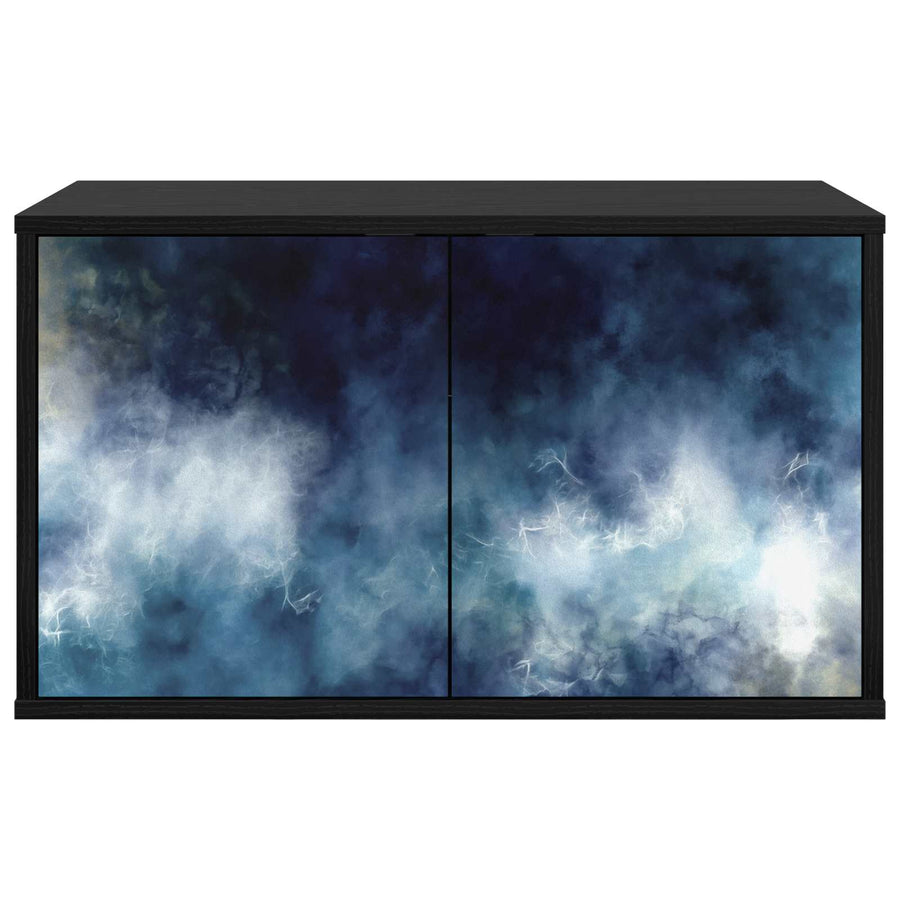 Wandgemonteerd tv-meubel RAALTE 69 x 33 x 40 cm Zwart eiken