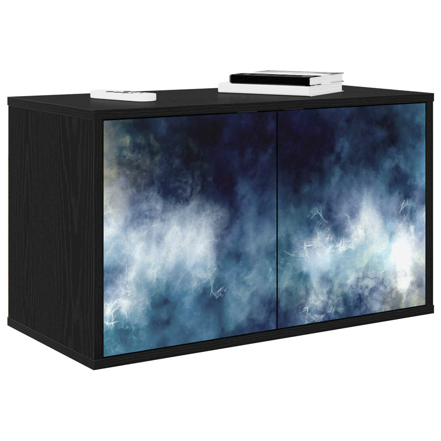 Wandgemonteerd tv-meubel RAALTE 69 x 33 x 40 cm Zwart eiken