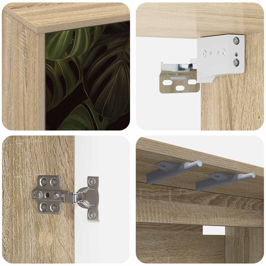 Wandgemonteerd tv-meubel ELBURG 69 x 33 x 40 cm Sonoma Eiken