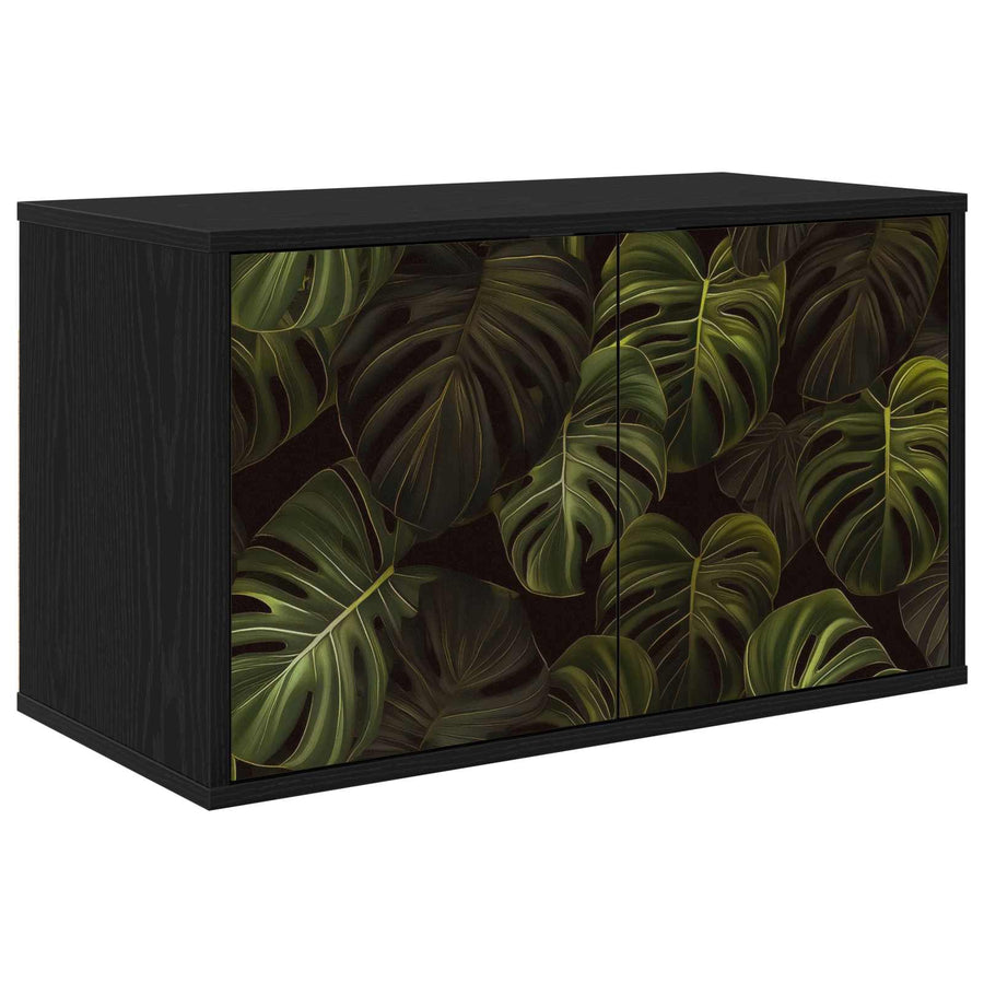 Wandgemonteerd tv-meubel ELBURG 69 x 33 x 40 cm Zwart eiken