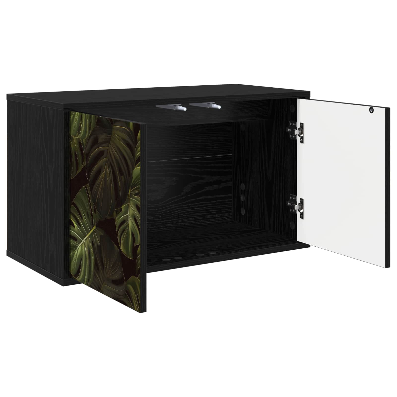 Wandgemonteerd tv-meubel ELBURG 69 x 33 x 40 cm Zwart eiken