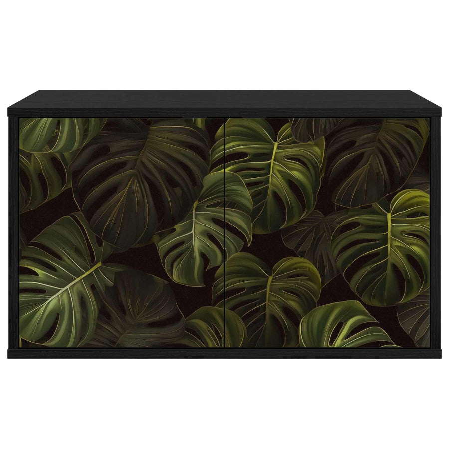 Wandgemonteerd tv-meubel ELBURG 69 x 33 x 40 cm Zwart eiken