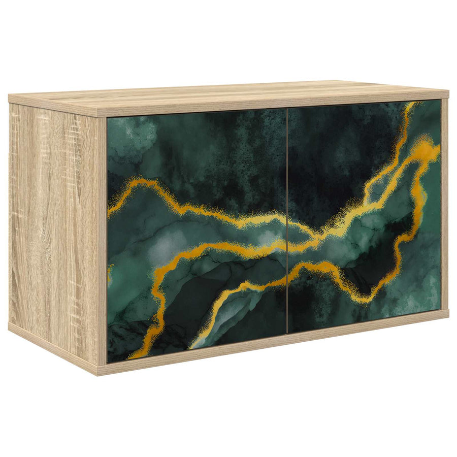 Wandgemonteerd tv-meubel WIJHE 69 x 33 x 40 cm Sonoma Eiken