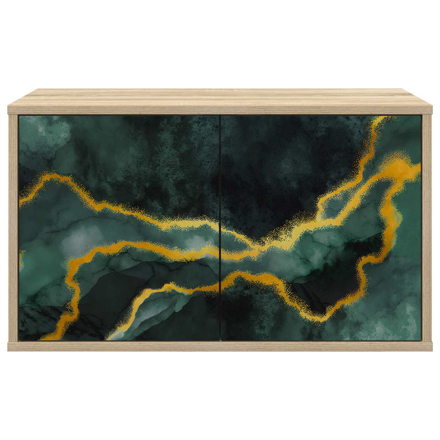 Wandgemonteerd tv-meubel WIJHE 69 x 33 x 40 cm Sonoma Eiken