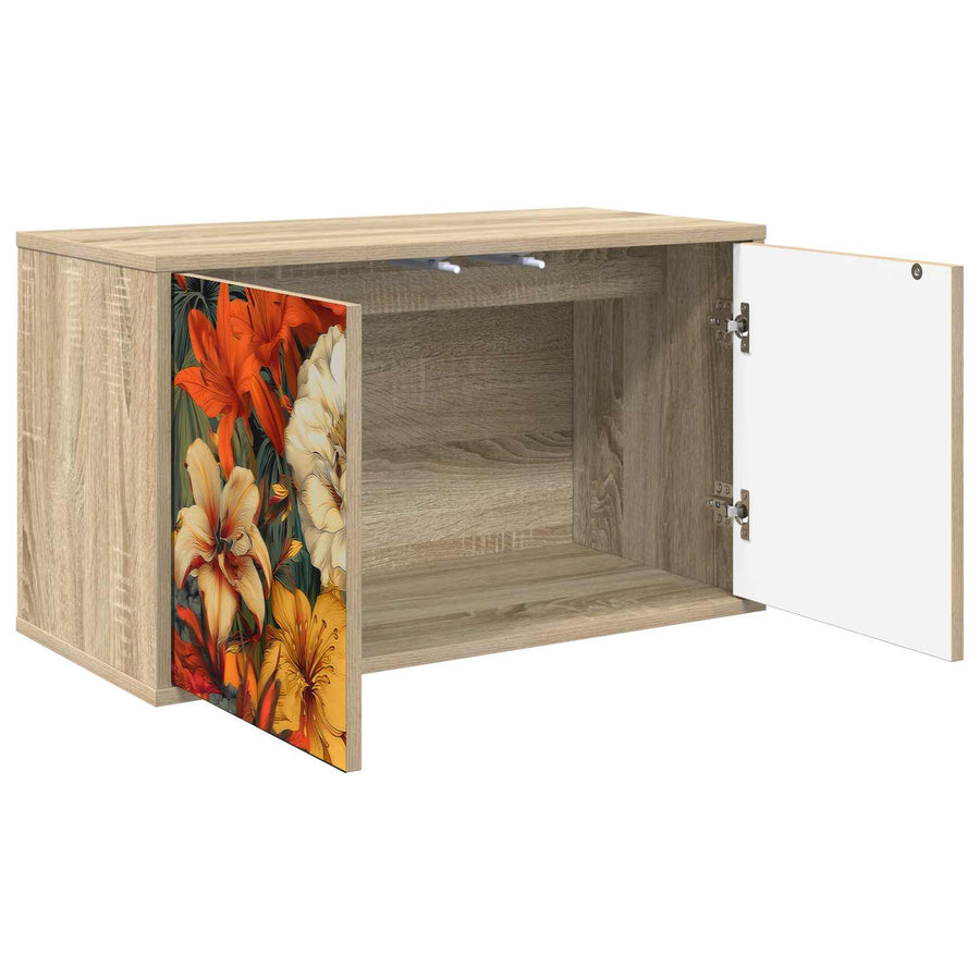 Wandgemonteerd tv-meubel GENNEP 69 x 33 x 40 cm Sonoma Eiken
