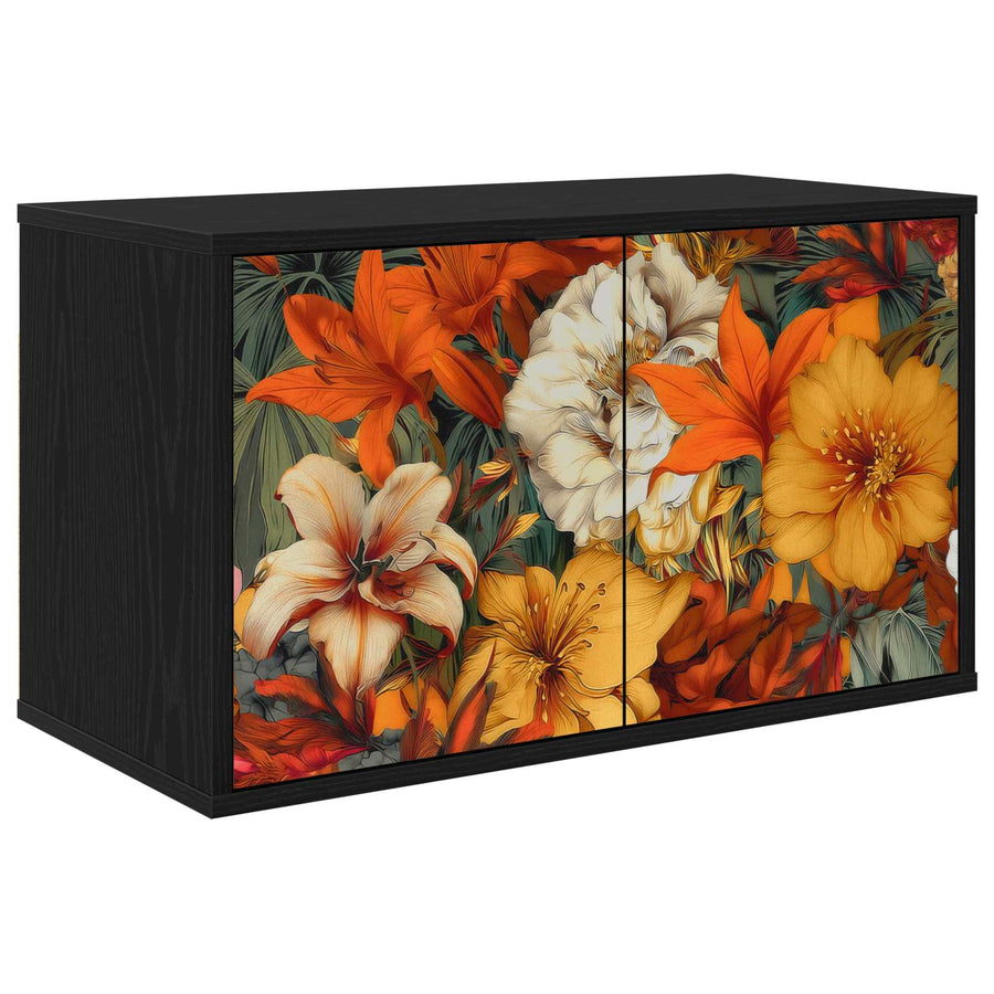 Wandgemonteerd tv-meubel GENNEP 69 x 33 x 40 cm Zwart eiken