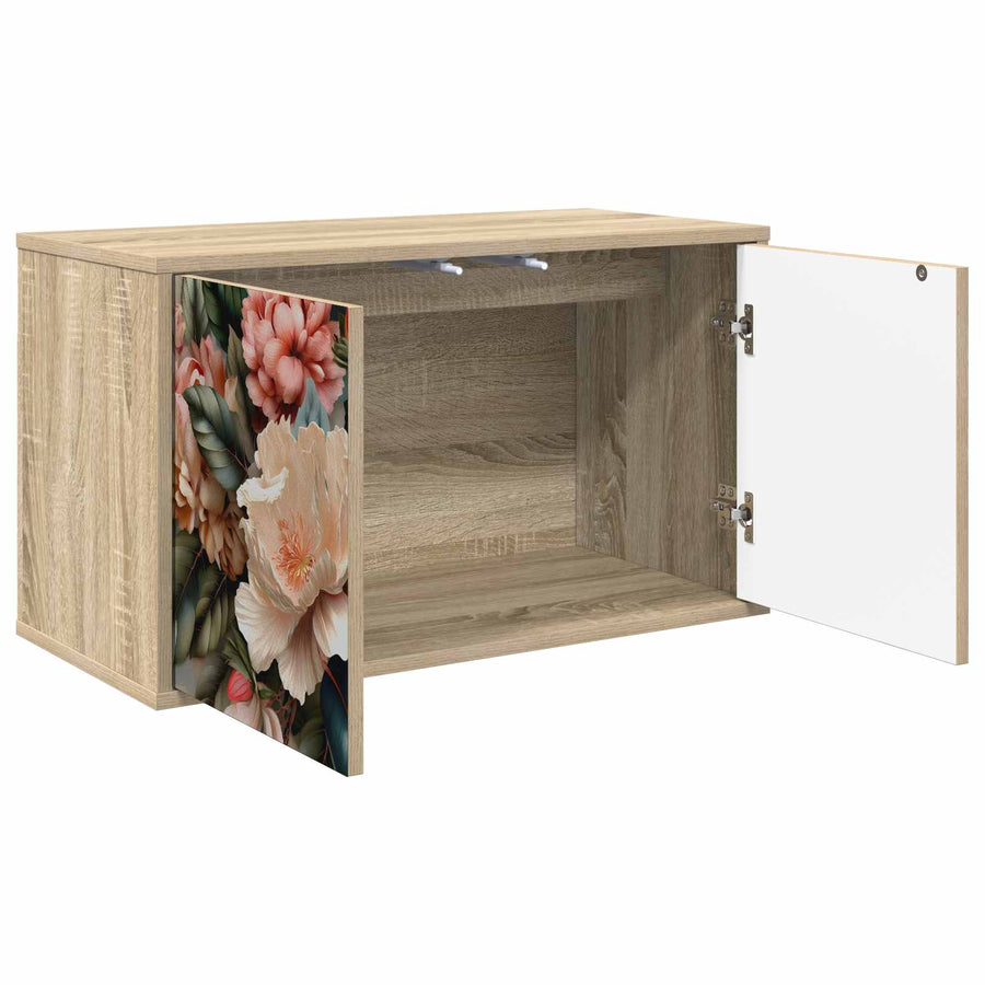 Wandgemonteerd tv-meubel BORNE 69 x 33 x 40 cm Sonoma Eiken