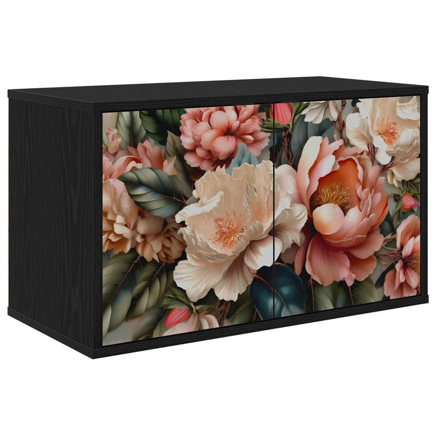 Wandgemonteerd tv-meubel BORNE 69 x 33 x 40 cm Zwart eiken