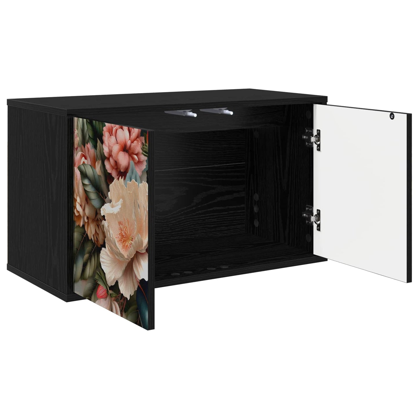 Wandgemonteerd tv-meubel BORNE 69 x 33 x 40 cm Zwart eiken