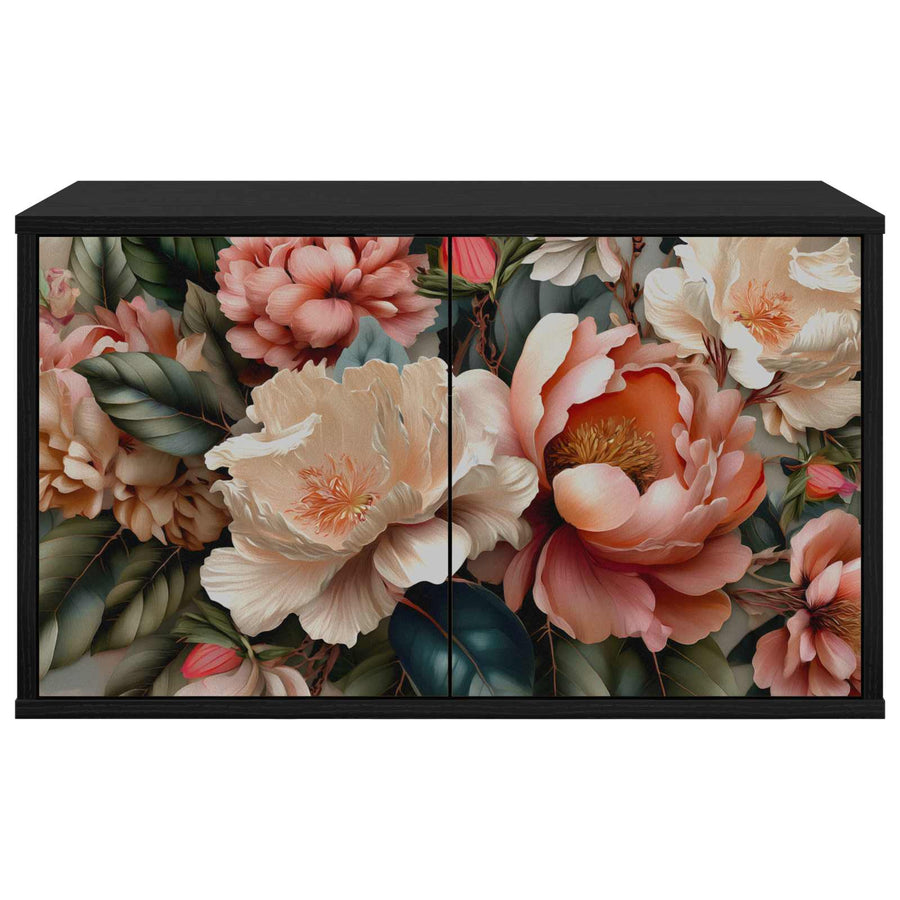 Wandgemonteerd tv-meubel BORNE 69 x 33 x 40 cm Zwart eiken