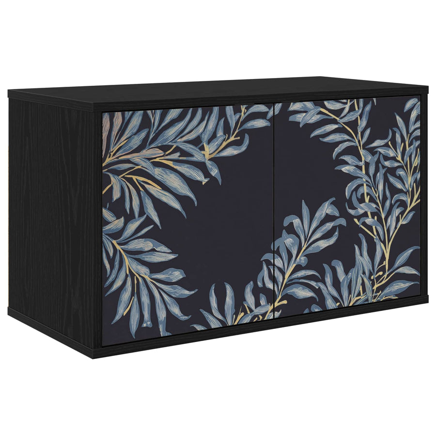 Wandgemonteerd tv-meubel DOKKUM 69 x 33 x 40 cm Zwart eiken