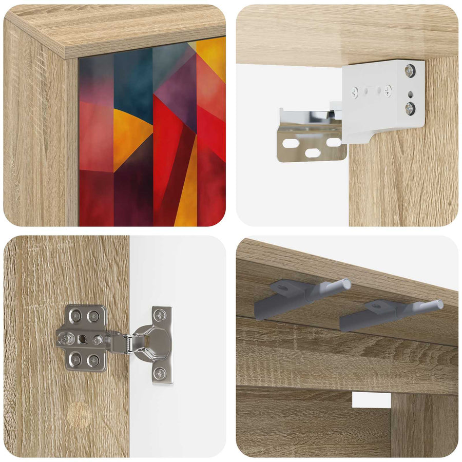 Wandgemonteerd tv-meubel HEESCH 69 x 33 x 40 cm Sonoma Eiken