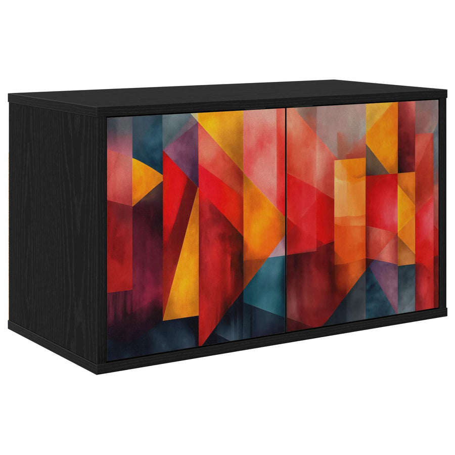Wandgemonteerd tv-meubel HEESCH 69 x 33 x 40 cm Zwart eiken