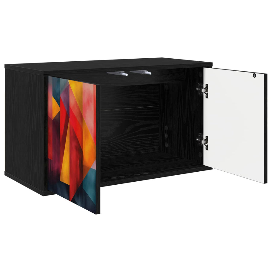 Wandgemonteerd tv-meubel HEESCH 69 x 33 x 40 cm Zwart eiken