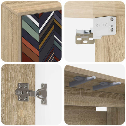 Wandgemonteerd tv-meubel OMMEN 69 x 33 x 40 cm Sonoma Eiken