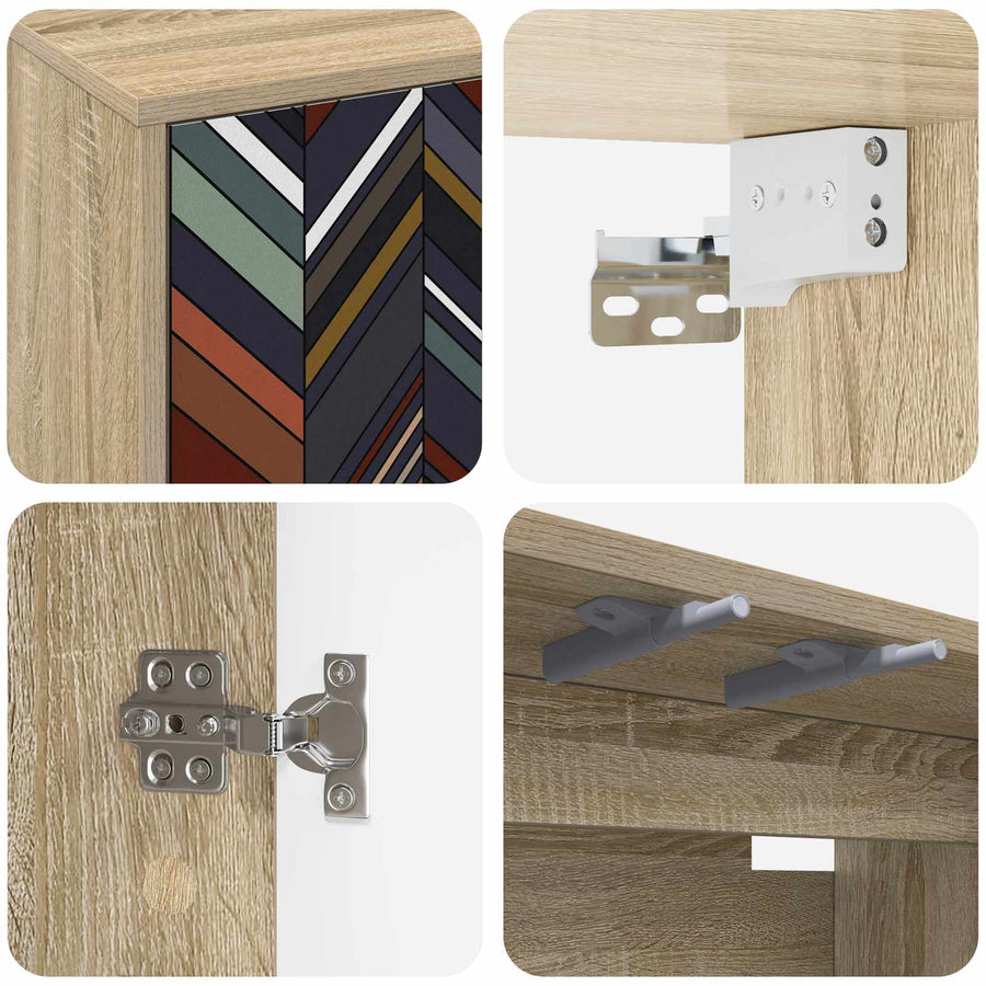Wandgemonteerd tv-meubel OMMEN 69 x 33 x 40 cm Sonoma Eiken