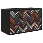 Wandgemonteerd tv-meubel OMMEN 69 x 33 x 40 cm Zwart eiken