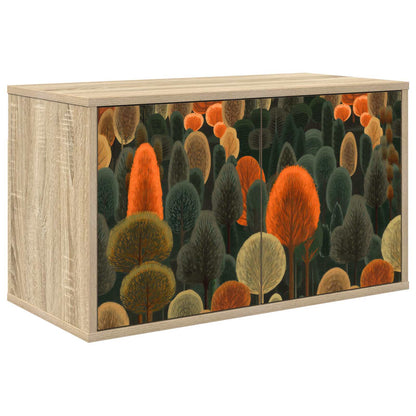 Wandgemonteerd tv-meubel ZAANDAM 69 x 33 x 40 cm Sonoma Eiken