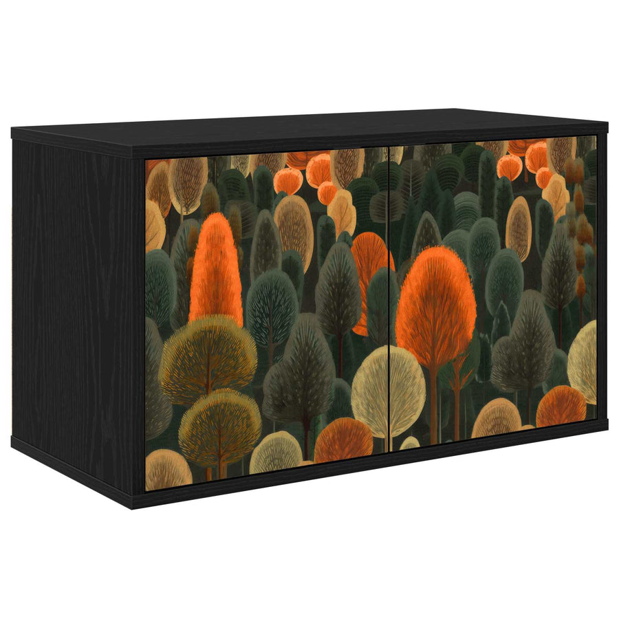 Wandgemonteerd tv-meubel ZAANDAM 69 x 33 x 40 cm Zwart eiken