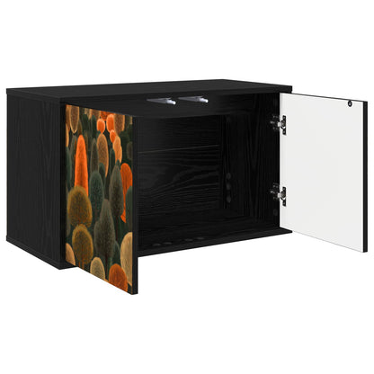Wandgemonteerd tv-meubel ZAANDAM 69 x 33 x 40 cm Zwart eiken