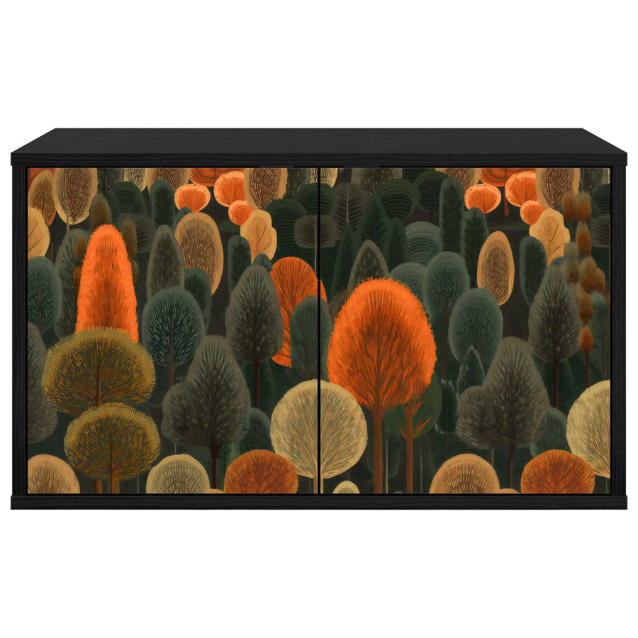 Wandgemonteerd tv-meubel ZAANDAM 69 x 33 x 40 cm Zwart eiken