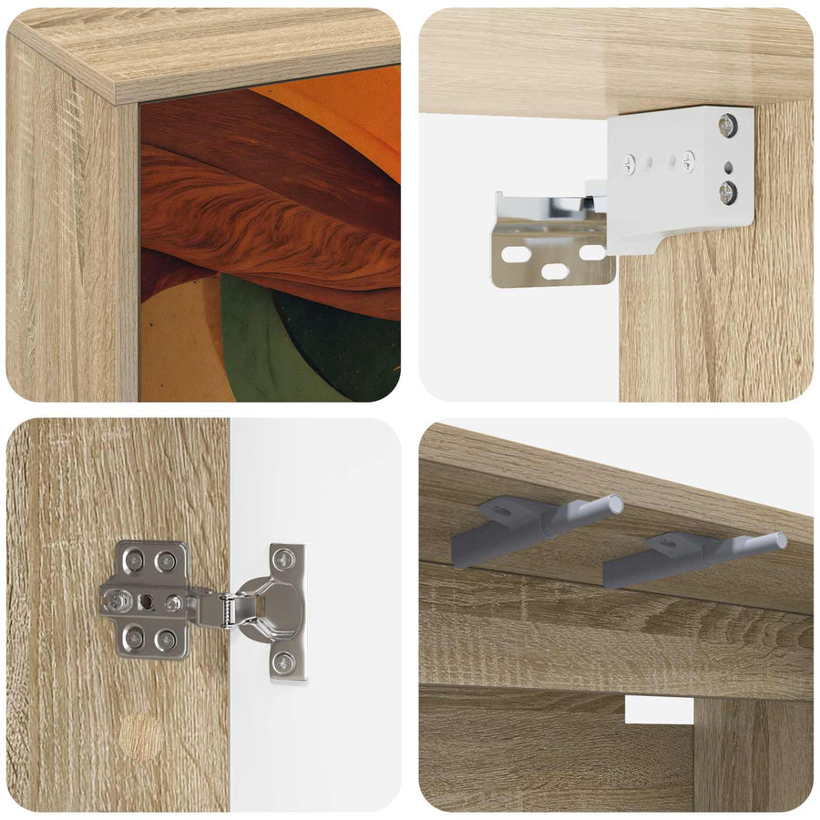 Wandgemonteerd tv-meubel BONN 69 x 33 x 40 cm Sonoma Eiken
