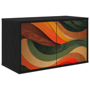Wand tv-meubel 69x33x40 cm zwart eiken