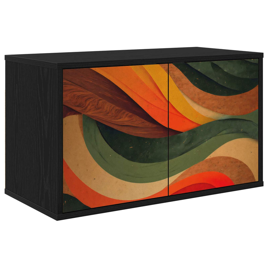 Wandgemonteerd tv-meubel BONN 69 x 33 x 40 cm Zwart eiken