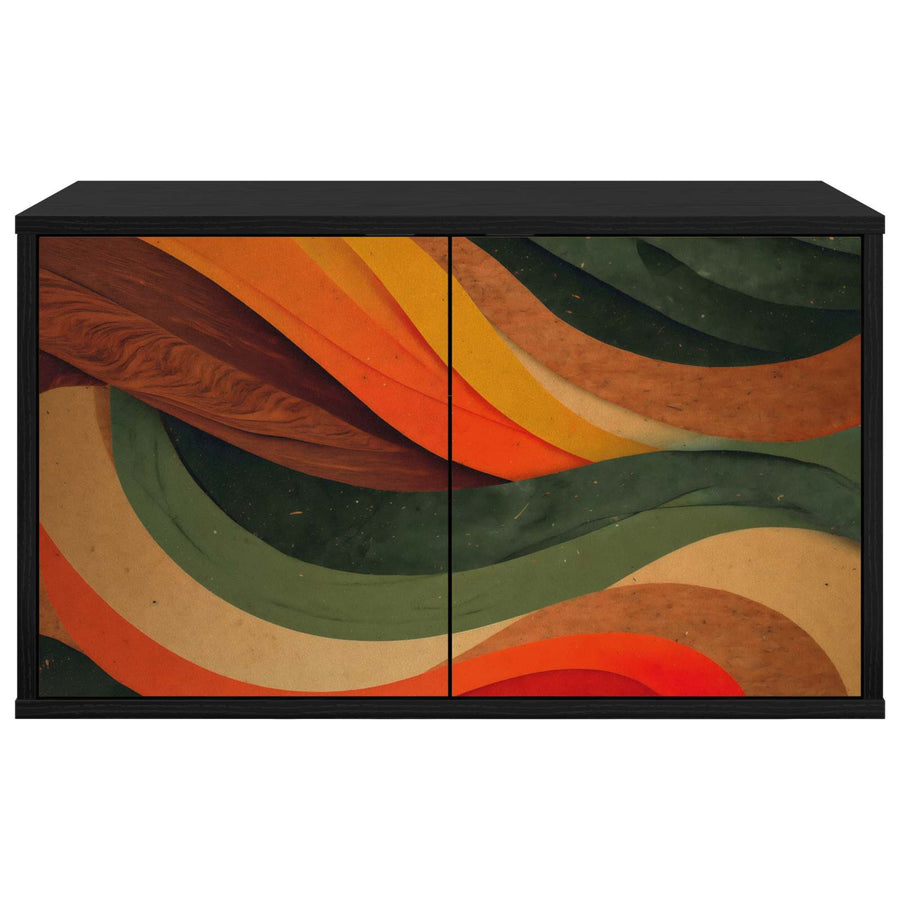 Wandgemonteerd tv-meubel BONN 69 x 33 x 40 cm Zwart eiken