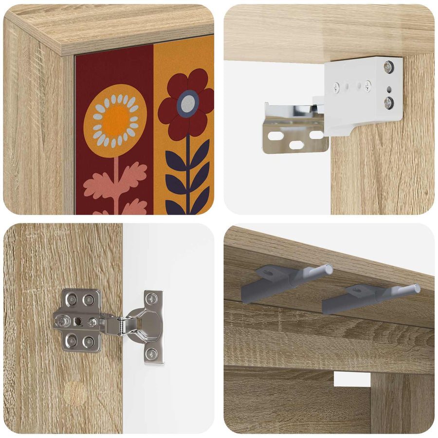 Wandgemonteerd tv-meubel ESSEN 69 x 33 x 40 cm Sonoma Eiken