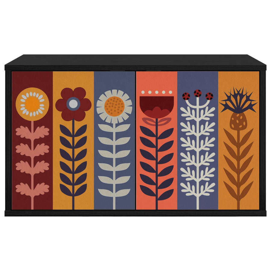 Wandgemonteerd tv-meubel ESSEN 69 x 33 x 40 cm Zwart eiken