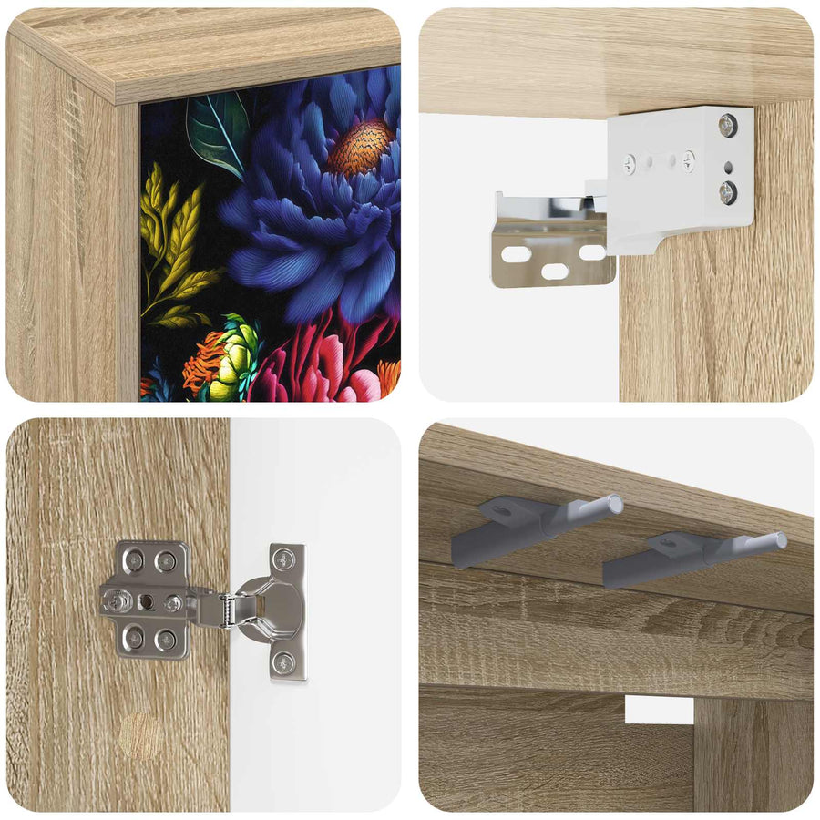 Wandgemonteerd tv-meubel KIEL 69 x 33 x 40 cm Sonoma Eiken
