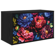Tv-meubel 69x33x40 cm zwart eiken wandmontage