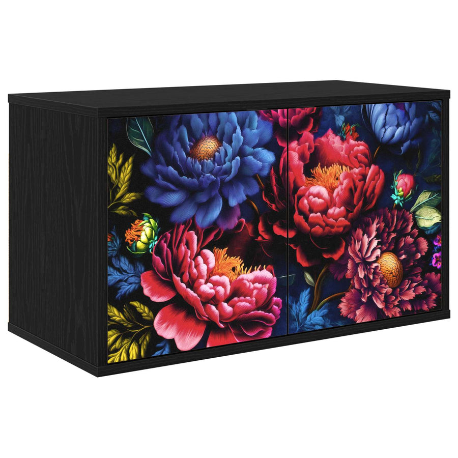 Wandgemonteerd tv-meubel KIEL 69 x 33 x 40 cm Zwart eiken