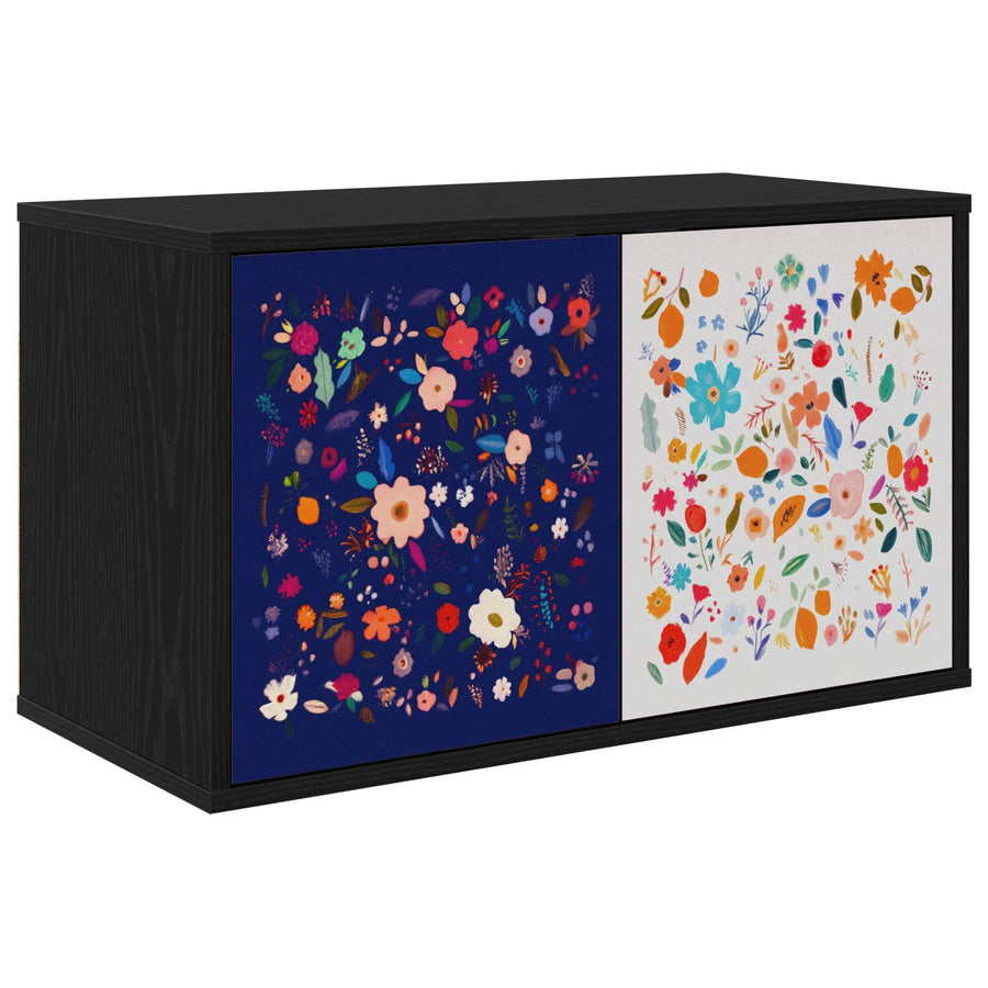 Wandgemonteerd tv-meubel MAINZ 69 x 33 x 40 cm Zwart eiken