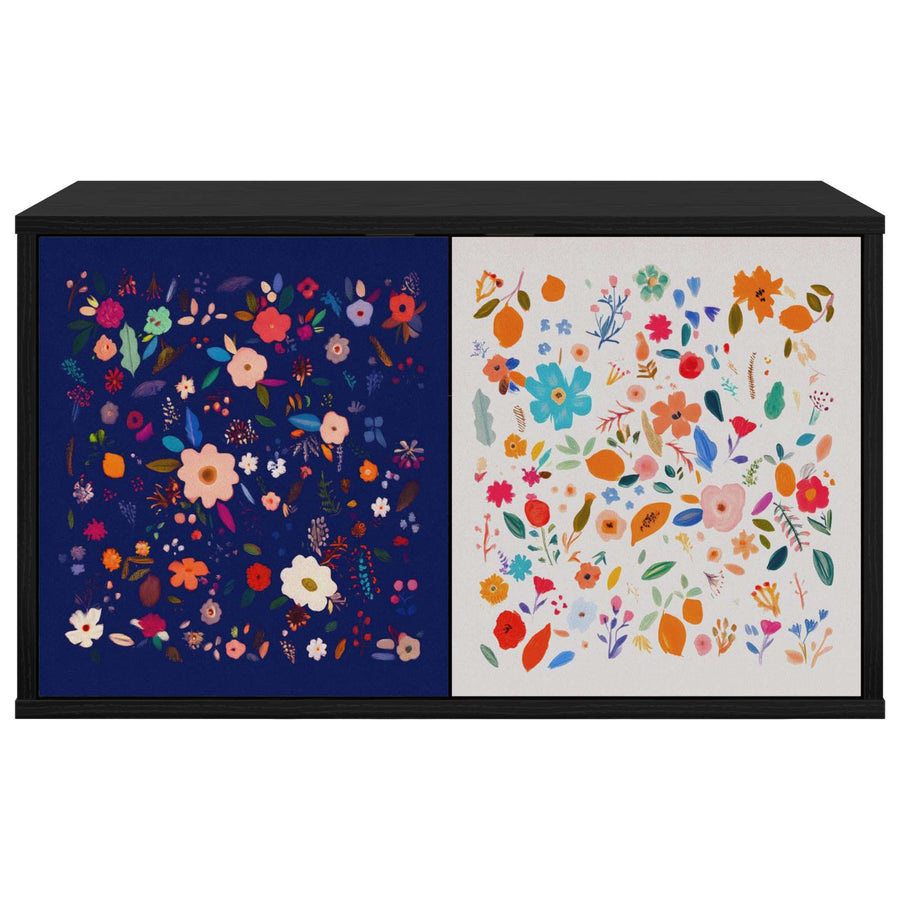 Wandgemonteerd tv-meubel MAINZ 69 x 33 x 40 cm Zwart eiken