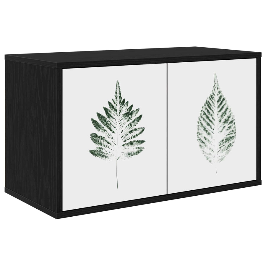 Wandgemonteerd tv-meubel HANAU 69 x 33 x 40 cm Zwart eiken