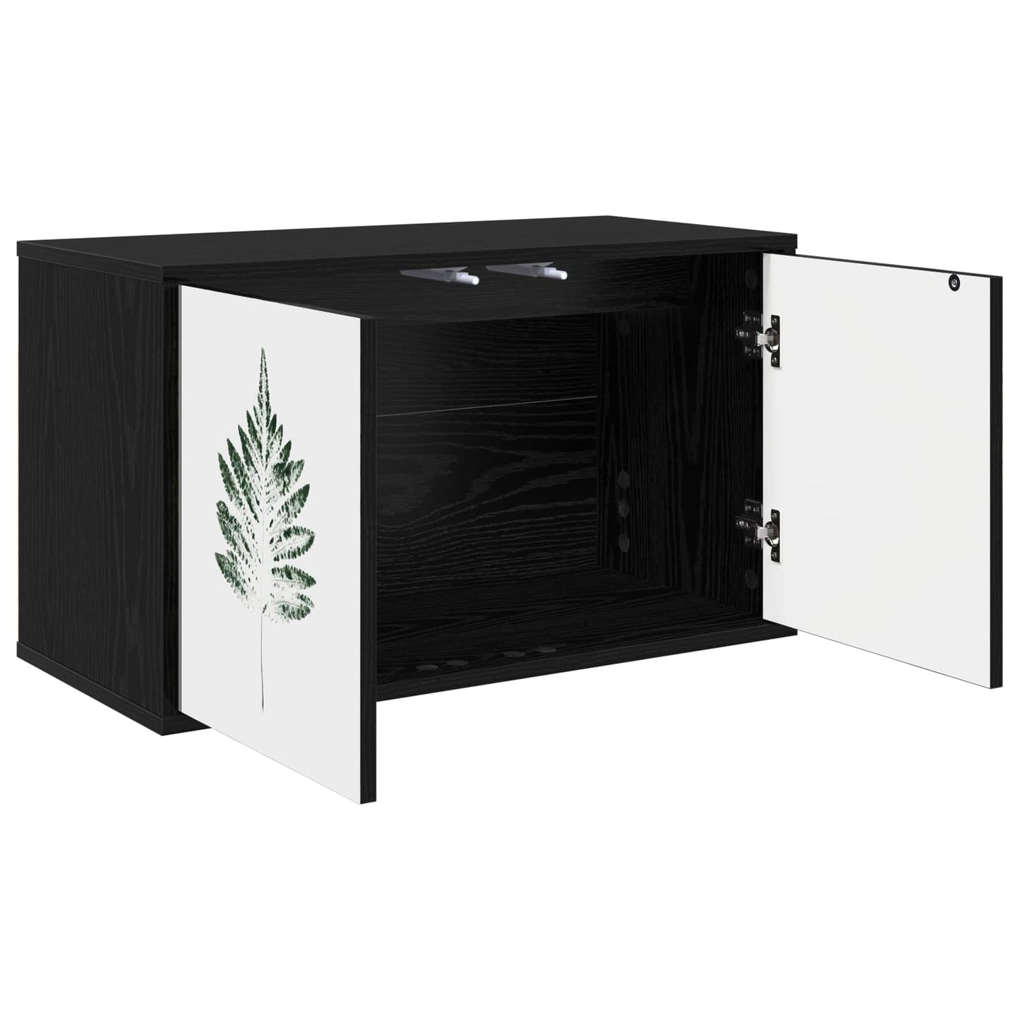 Wandgemonteerd tv-meubel HANAU 69 x 33 x 40 cm Zwart eiken