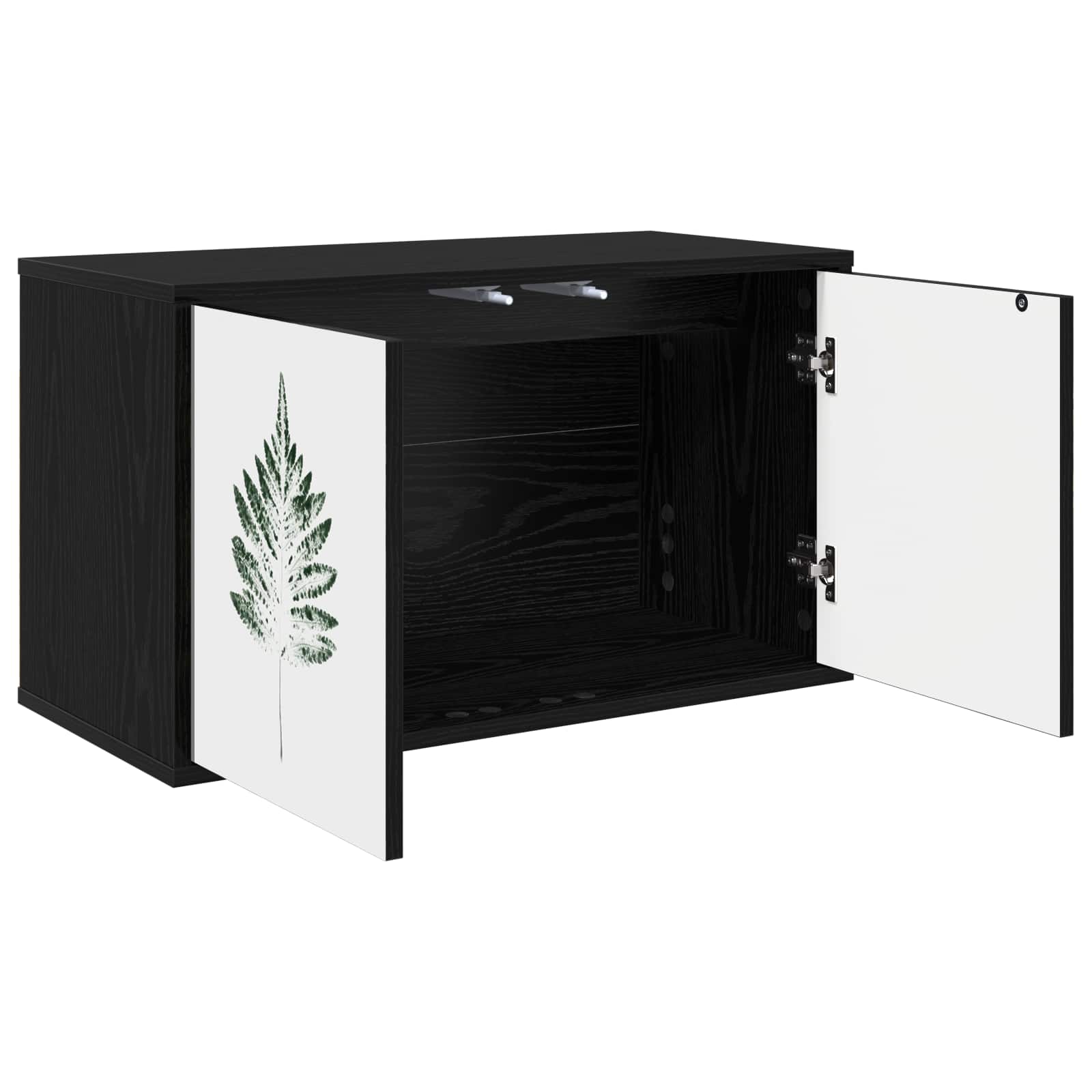 Wandgemonteerd tv-meubel HANAU 69 x 33 x 40 cm Zwart eiken