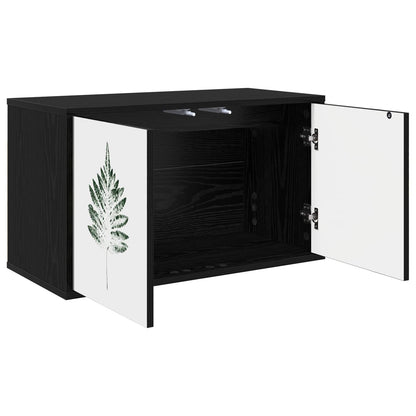 Wandgemonteerd tv-meubel HANAU 69 x 33 x 40 cm Zwart eiken