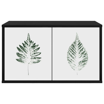 Wandgemonteerd tv-meubel HANAU 69 x 33 x 40 cm Zwart eiken