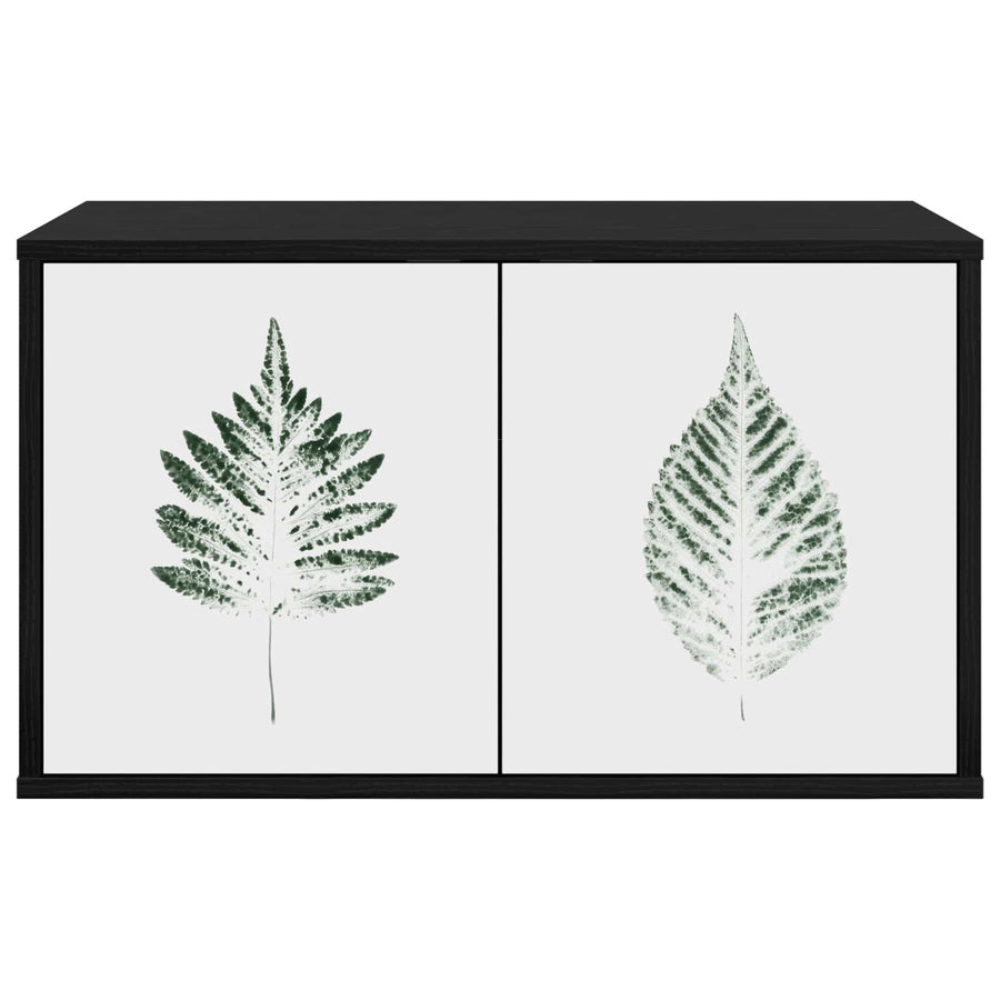 Wandgemonteerd tv-meubel HANAU 69 x 33 x 40 cm Zwart eiken
