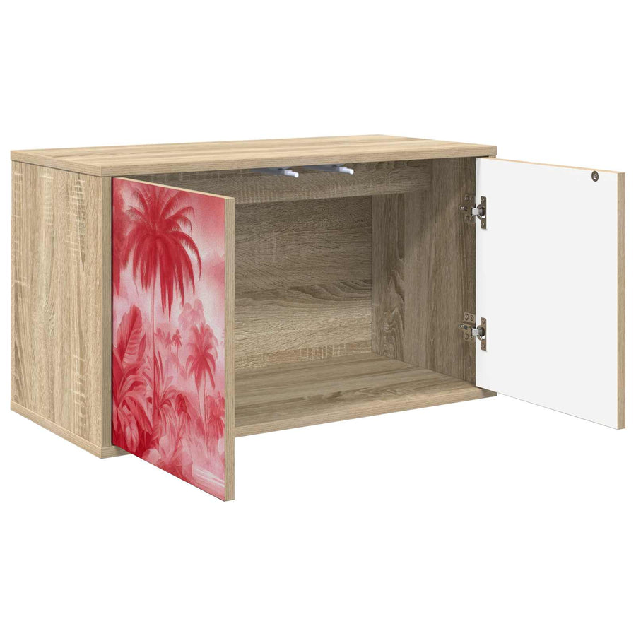 Wandgemonteerd tv-meubel AACHEN 69 x 33 x 40 cm Sonoma Eiken