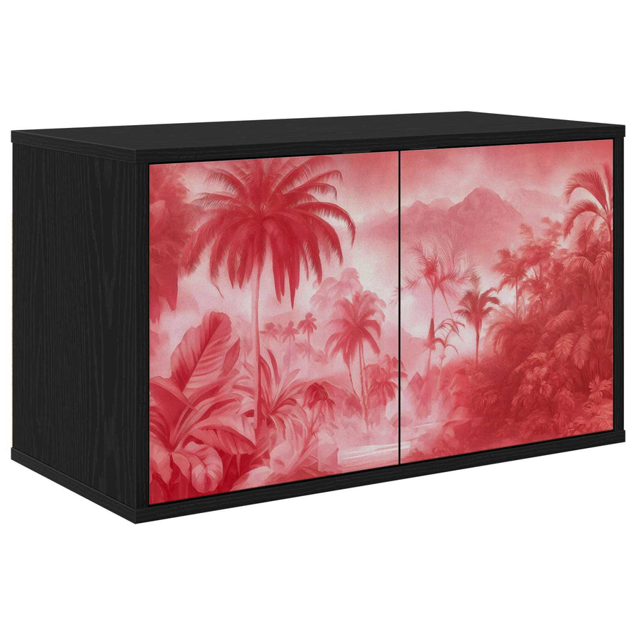 Wandgemonteerd tv-meubel AACHEN 69 x 33 x 40 cm Zwart eiken